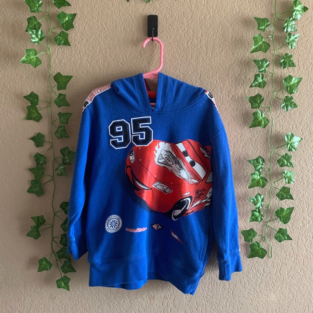 Disney Lightening McQueen Blue Pullover Hoodie